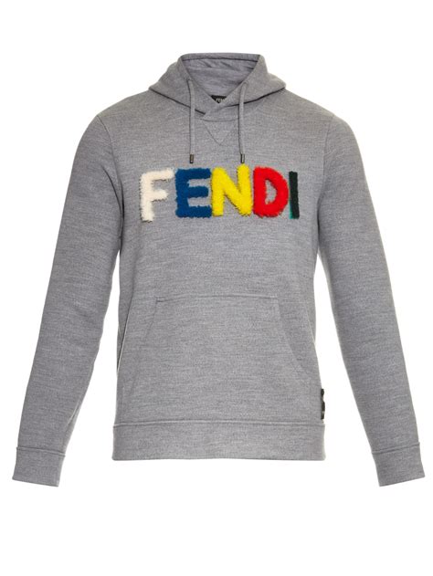 fendi sweatshirt for men|Fendi men's gray pullover hoodie.